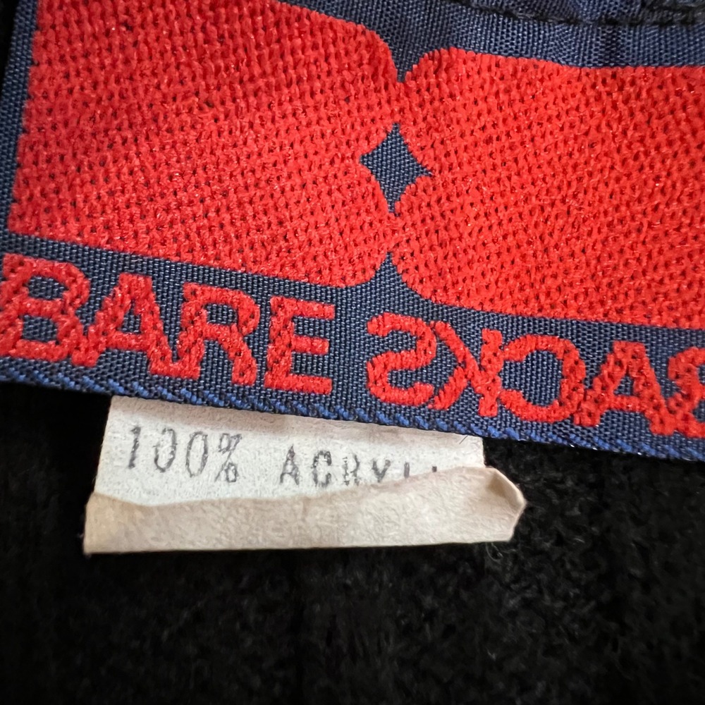 Vintage Bare Traps Black Ribbed Sweater Vest Mock Neck Dark Academia M - Picture 7 of 8